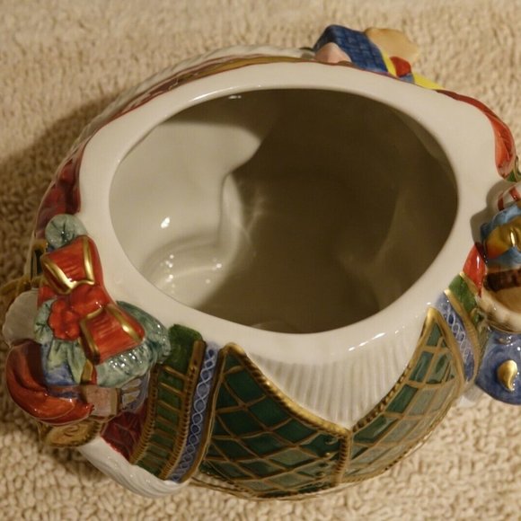 VERY LARGE Fitz and Floyd St Nick Collection Santa Cookie Jar With Box 2003 - Picture 4 of 8